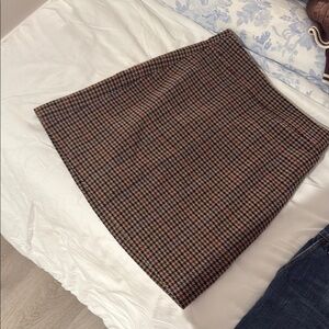 J. Crew:Houndstooth Skirt
